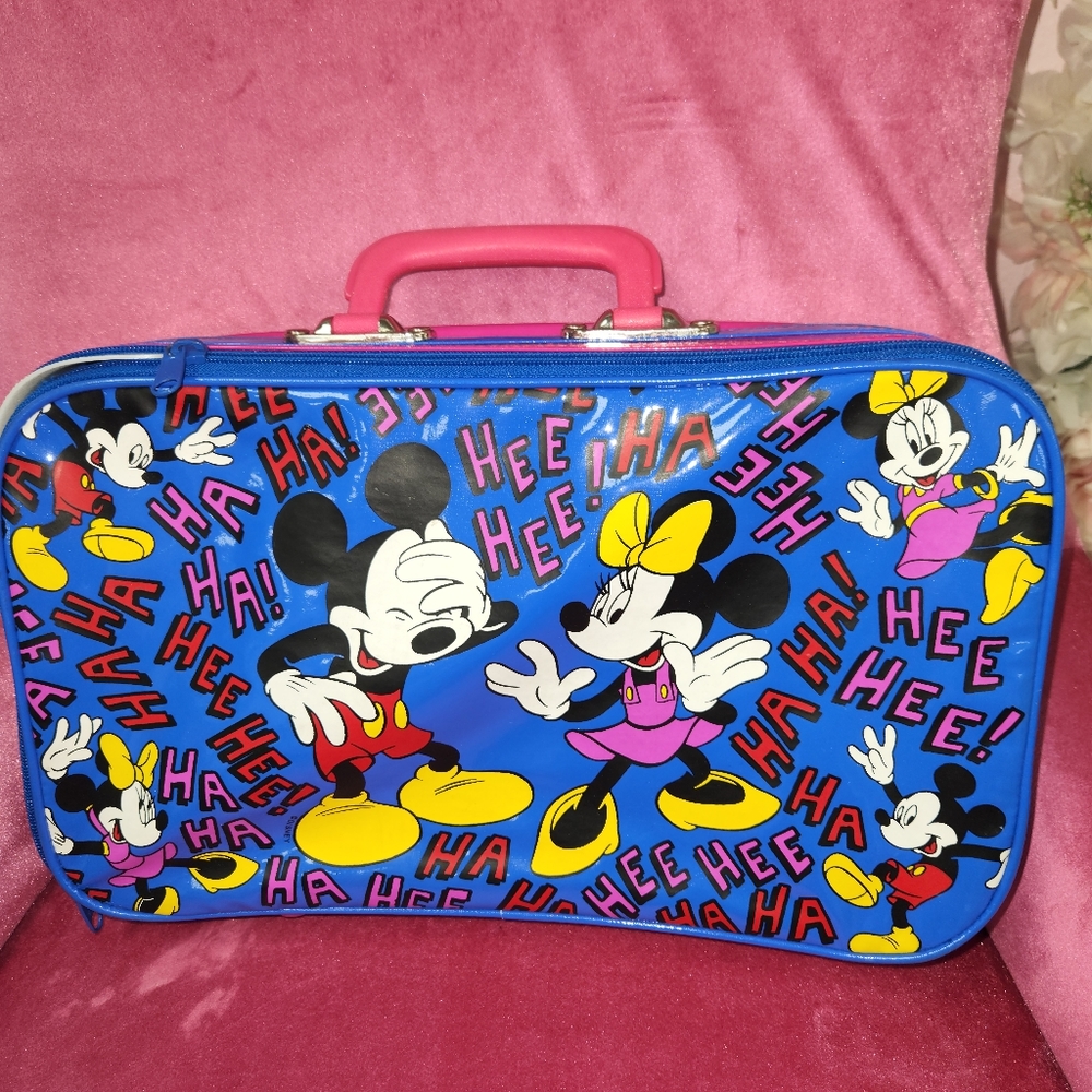 Vintage Disney Mickey and Minnie Kids Suitcase ♥️